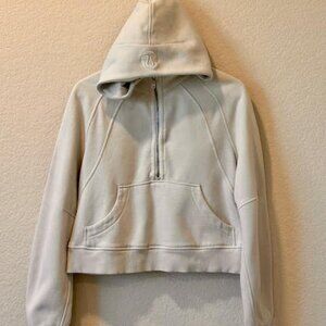 Lululemon Scuba Half Zip Hoodie size XS/S cream
